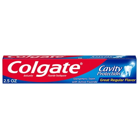 Colgate Cavity Protection Toothpaste with Fluoride  Minty Great Flavor  2.5 oz Tube