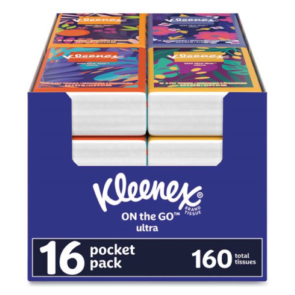 Kimberly Clark KCC54635 3-Ply Travel Tissue, White - 16 Pocket per Pack - Pack of 6
