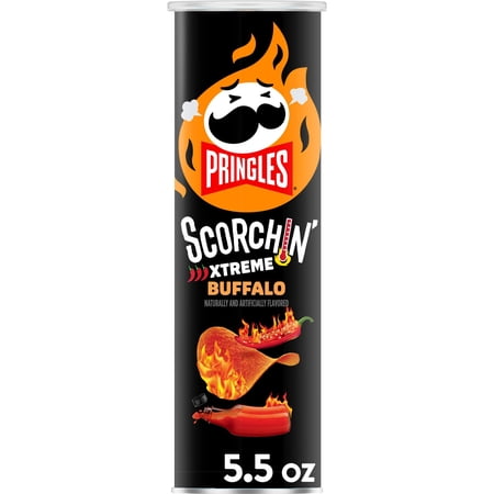Pringles Scorchin  Buffalo Potato Crisps Chips  Spicy Snacks  5.5 oz
