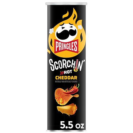 Pringles Scorchin  Cheddar Potato Crisps Chips  Spicy Snacks  5.5 oz