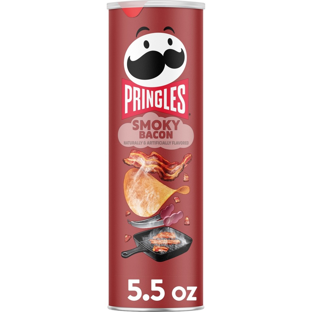 Pringles Super Stack Smoky Bacon Potato Crisps Chips - 5.5oz