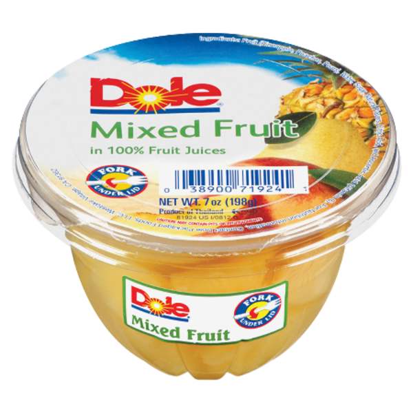 Dole Mixed Fruit in 100% Fruit Juice Cups  7 oz  12 Ct