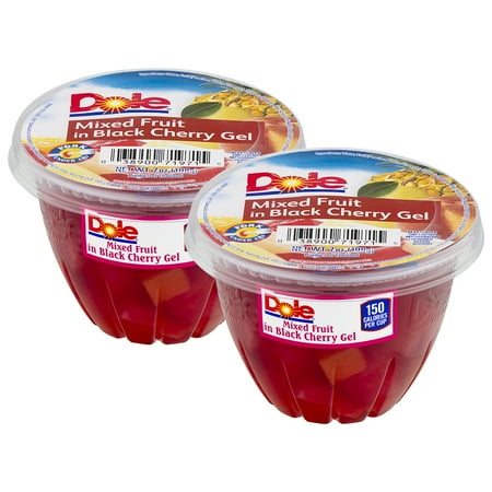 12 PACKS: Dole Mixed Fruit In Black Cherry Gel, 7-Ounce Cups