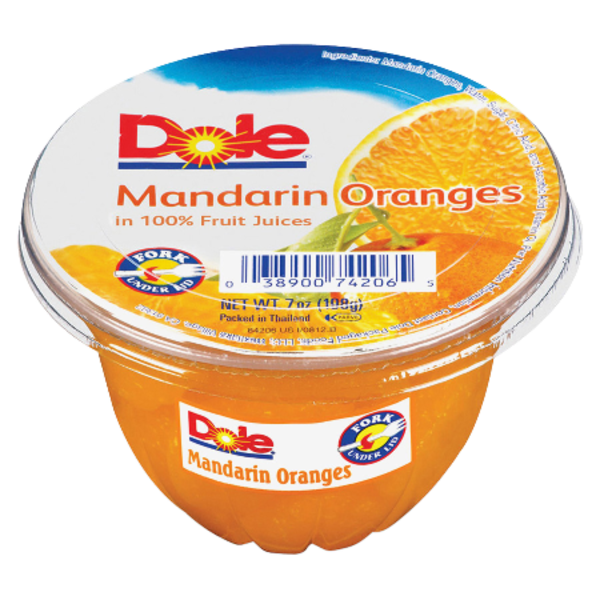 Dole  DFC74206011  Mandarin Oranges Fruit Cups  12 / Carton