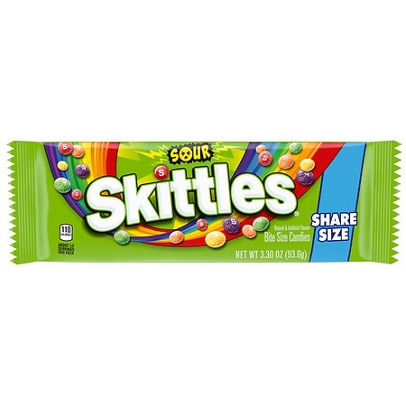 Skittles, Sour Candy Share Size Pack, 3.3 Oz