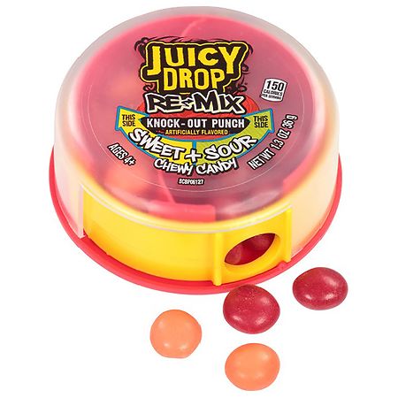 Juicy Drop Remix Sweet and Sour Chewy Candy  1.3 oz  1 Count Package