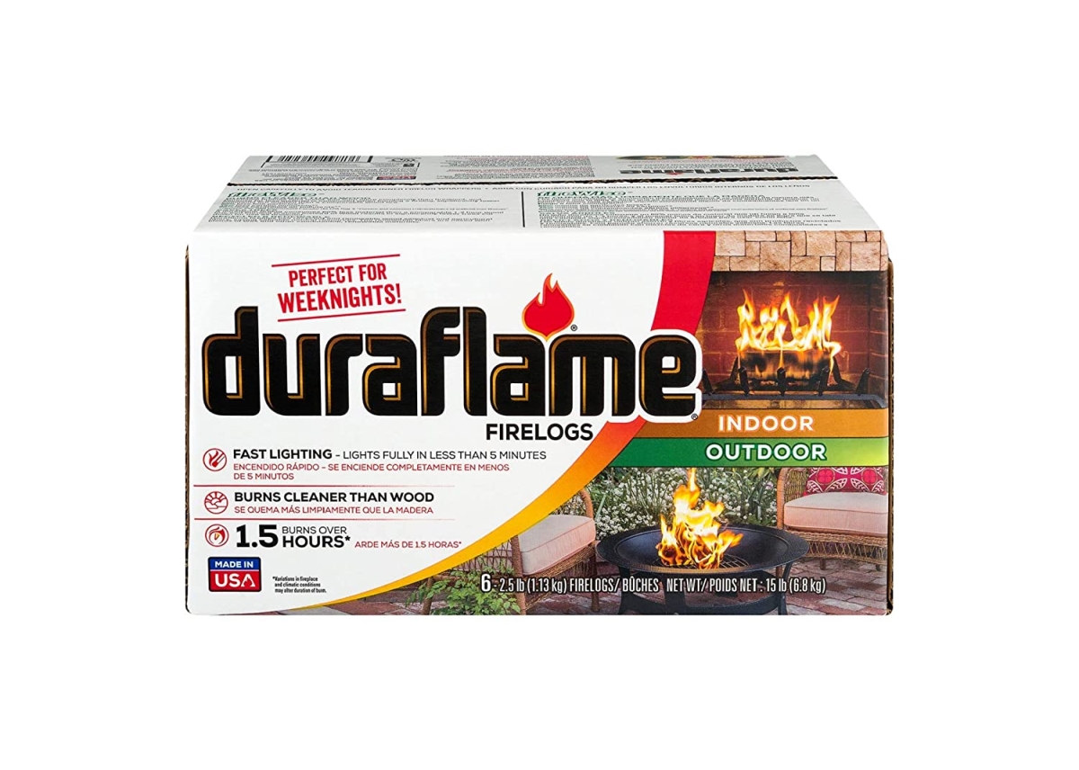 Duraflame 2.5 lb Firelog for Fireplaces and Fire Pits  Burns over 1.5-Hrs   One (1) Firelog