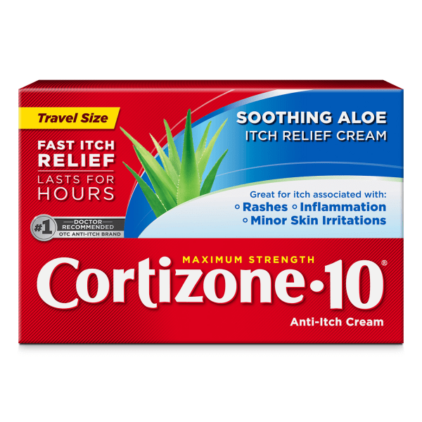 Cortizone-10 Maximum Strength 1% Hydrocortisone with Aloe Anti-Itch Cream 0.5oz 2pk