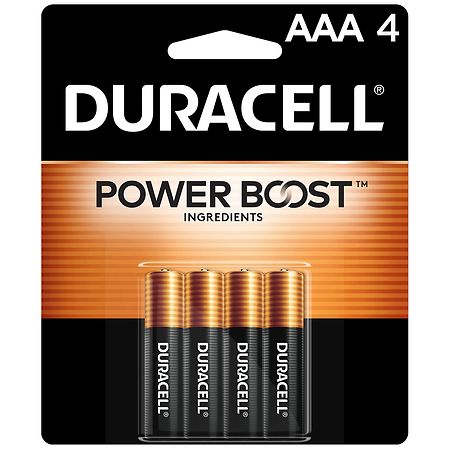 Duracell Coppertop AAA Batteries - 4pk Alkaline Battery: 1.5V Household, Single-Use
