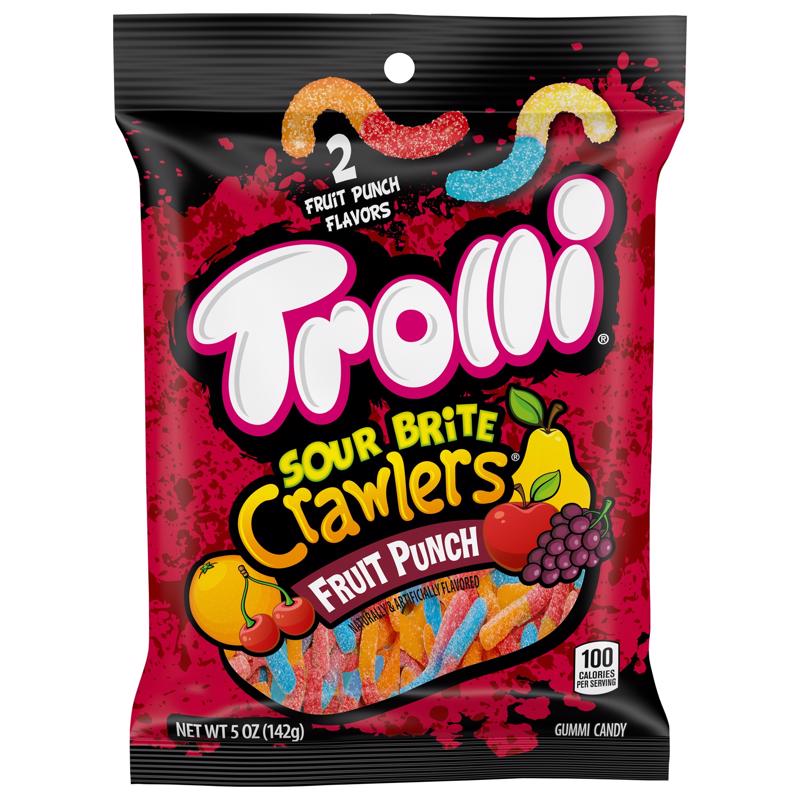 9098133 5 oz Sour Brite Crawlers Fruit Punch Gummi Candy - Case of 12