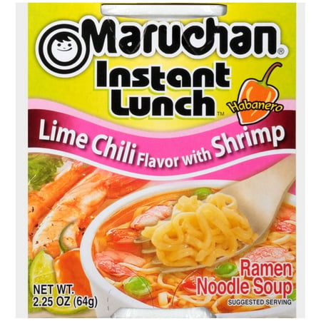 HABANERO LIME CHILI FLAVOR WITH SHRIMP RAMEN NOODLE SOUP INSTANT LUNCH, LIME CHILI FLAVOR WITH SHRIMP