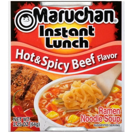 HOT & SPICY BEEF FLAVOR RAMEN NOODLE SOUP, HOT & SPICY BEEF