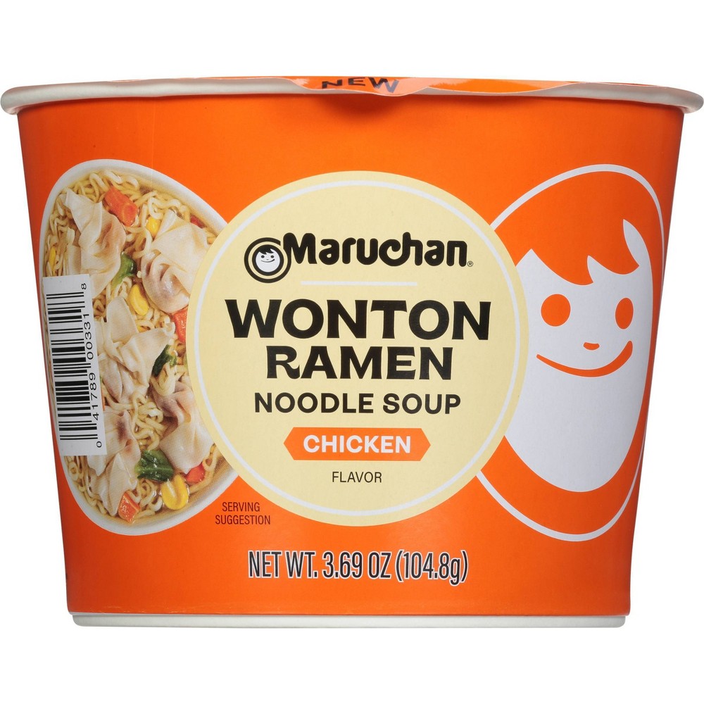 Maruchan Wonton Ramen Noodle Soup Chicken Bowl - 4oz
