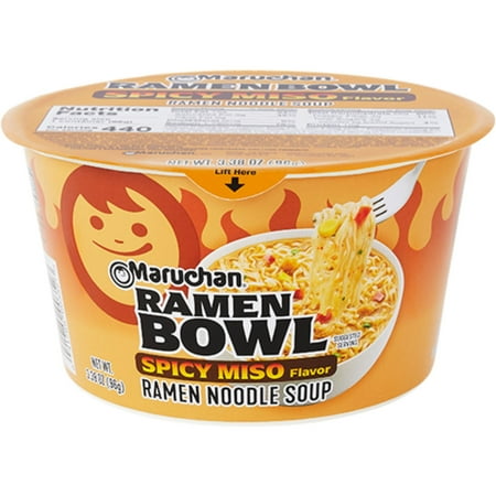 Maruchan Bowl Spicy Miso Flavor Ramen Noodle Soup  3.38 oz bowl