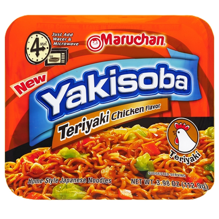 Maruchan Yakisoba Teriyaki Chicken Flavor Noodles  3.98 oz Shelf Stable Package