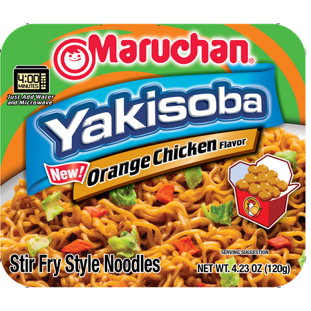 Maruchan Yakisoba Orange Chicken Flavor Noodles  4.23 oz Shelf Stable Package