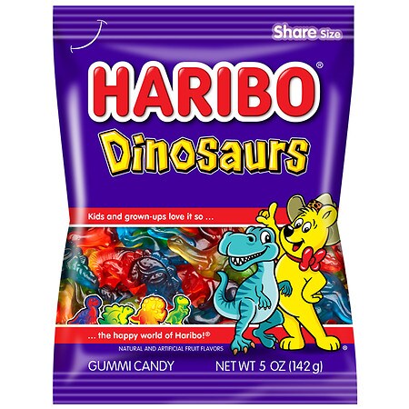 Haribo Dinosaurs Gummy Candy  5.29 Oz.  12 Count