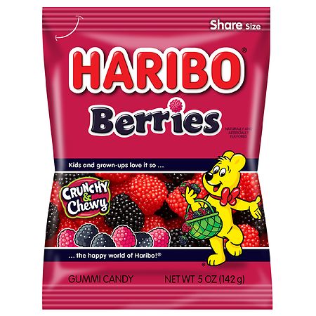 GUMMI CANDY, RASPBERRIES