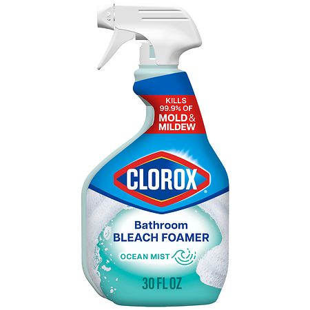 Clorox Bleach Foamer Bathroom and Shower Cleaner Spray  Ocean Mist  30 fl oz