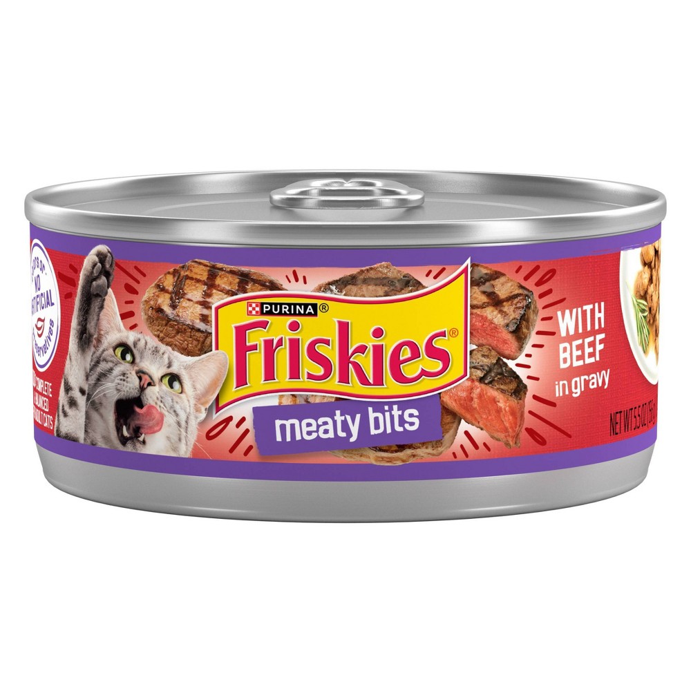 Purina Friskies Meaty Bits with Beef In Gravy Wet Cat Food - 5.5oz