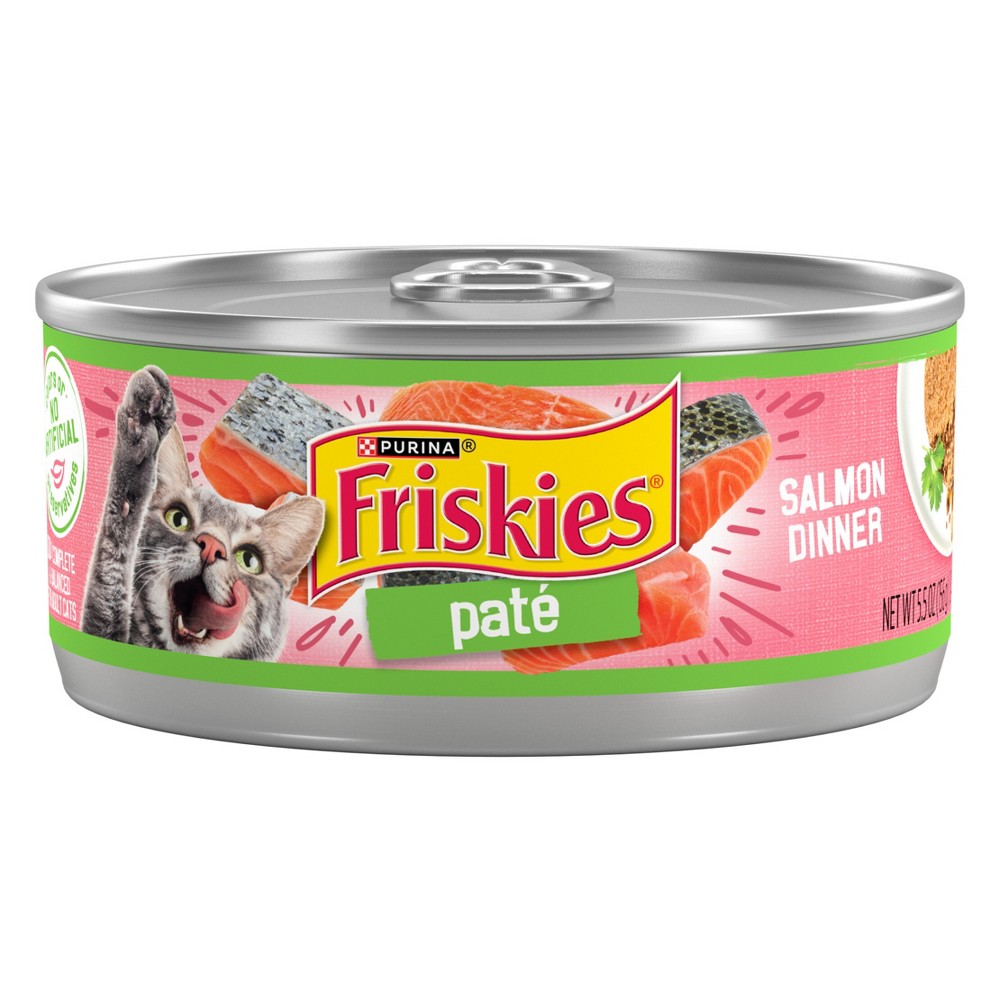 Purina Friskies Paté with Fish Flavor Wet Cat Food Salmon Dinner - 5.5oz