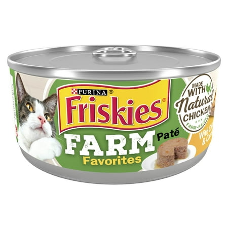 Purina Friskies Farm Favorites Pate  Chicken Carrot  Wet Cat Food  5.5 oz Can