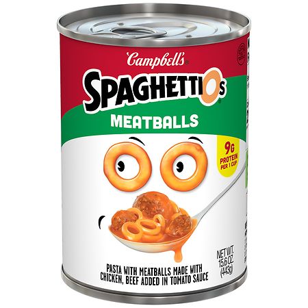 SpaghettiOs Canned Pasta with Meatballs  15.6 oz Can
