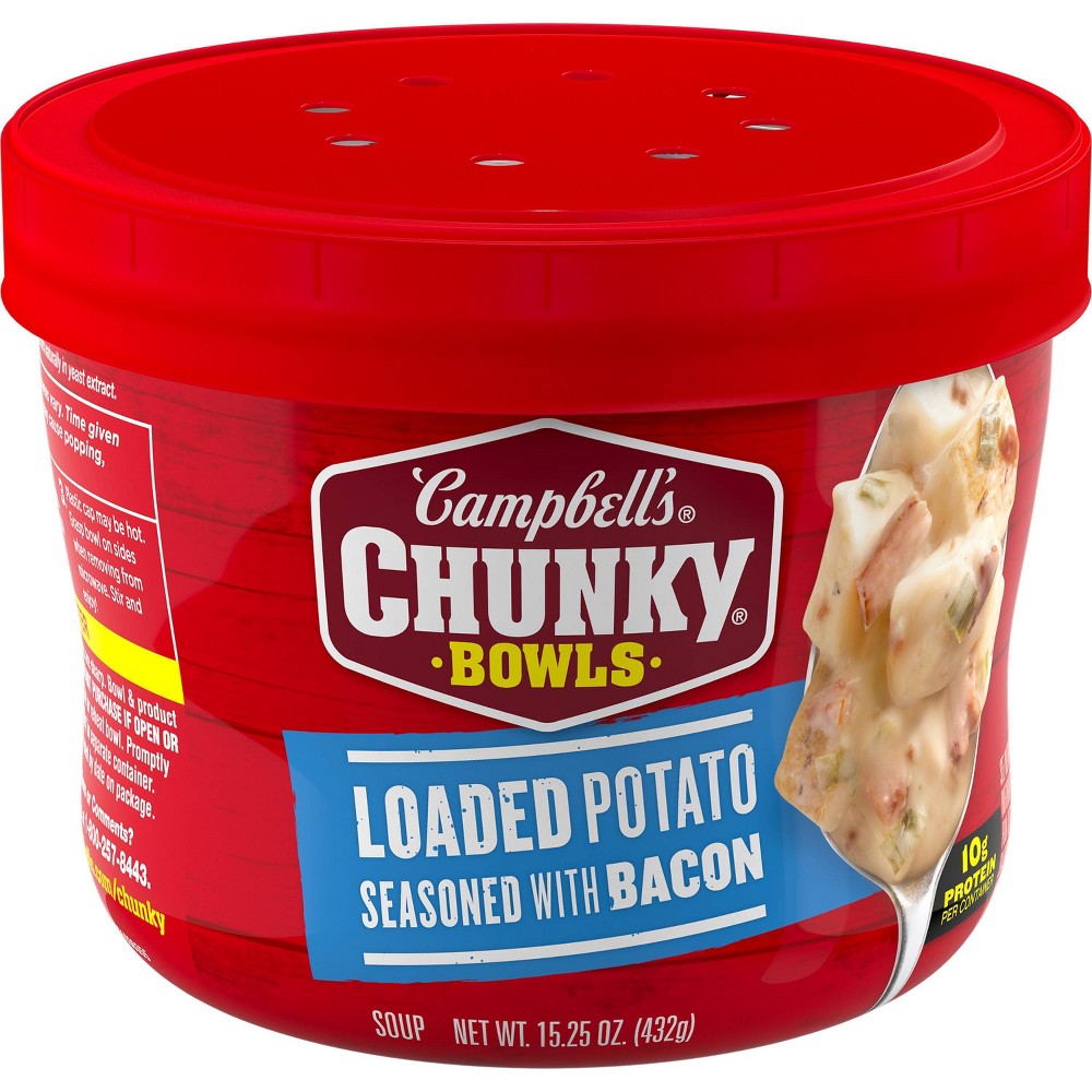 Campbell's Chunky Soup Loaded Potato Seasoned with Bacon Microwavable Bowl - 15.25oz