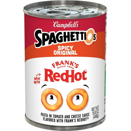 SpaghettiOs Spicy Original Made with Frank s RedHot  Canned Pasta  15.8 oz Can