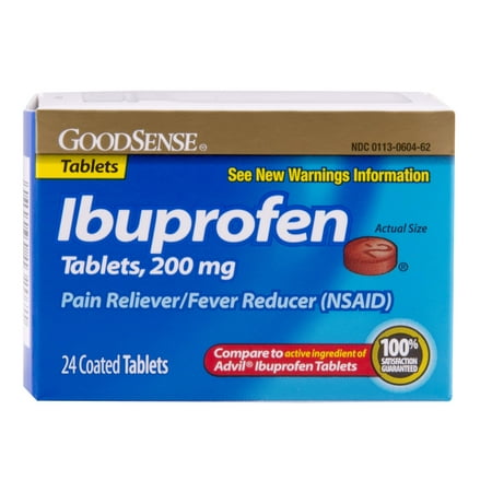 GoodSense Ibuprofen Pain Reliever & Fever Reducer 200 mg Tablets, 24 Ct