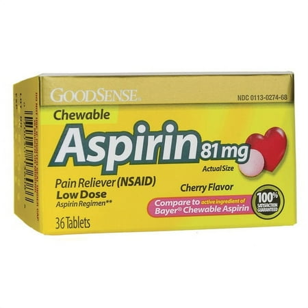 Good Sense Aspirin Low Dose 81 mg 36 Chwbls
