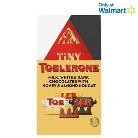 Tiny Toblerone Assorted Chocolate Bars with Honey and Almond Nougat  7.61 oz (27 Pieces)