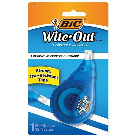 BIC Wite-Out EZ Correct Correction  39.3 ft Tape  White  Pack of 1