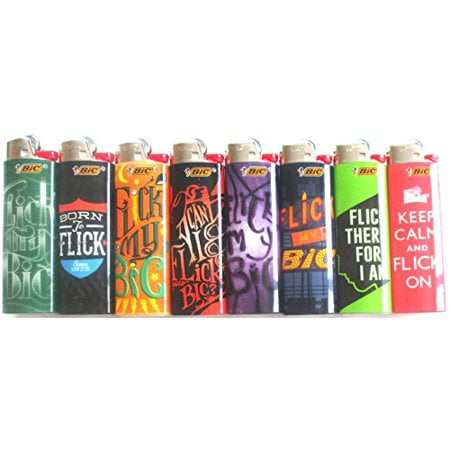 BIC Special Edition Flick My BIC Series Lighters   Set of 8 Lighters