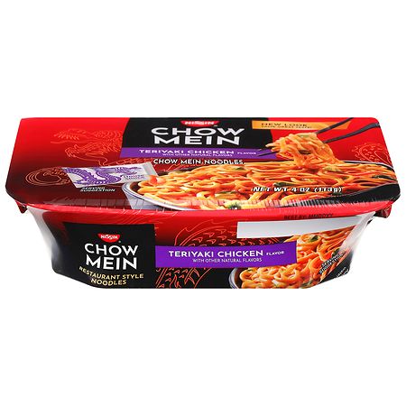 NISSIN, PREMIUM CHOW MEIN NOODLES, TERIYAKI CHICKEN, TERIYAKI CHICKEN