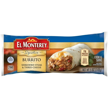 SHREDDED STEAK & THREE-CHEESE BURRITO