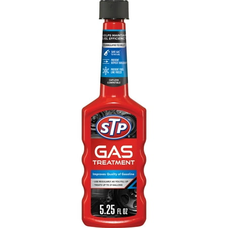 STP Super Concentrated Gas Treatment 5.25 fl oz Bottle – Gas Additive for Cars  Lawn Mowers  Boats  Motorcycles and Small Engines  Fuel System Treatment to Help Save Gas
