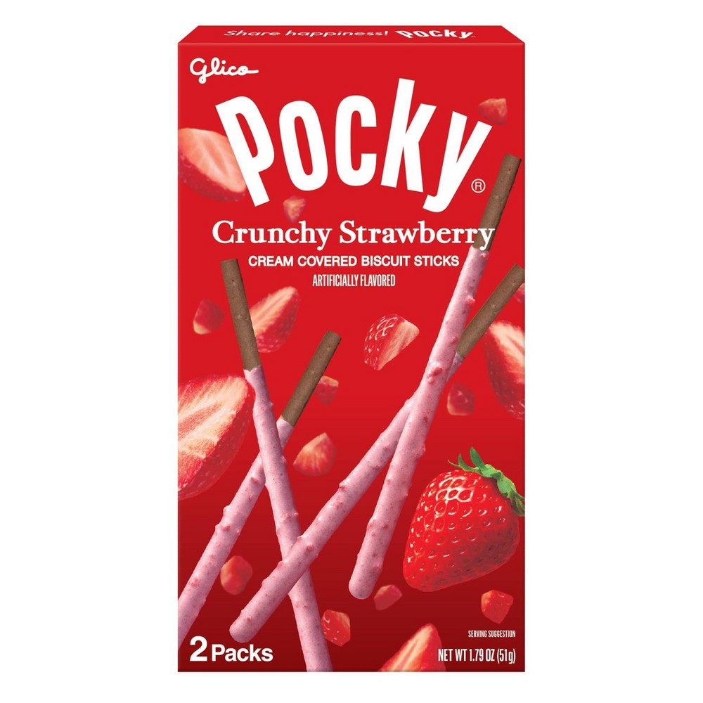 CRUNCHY STRAWBERRY CREAM COVERED CHOCOLATE BISCUIT STICKS, CRUNCHY STRAWBERRY