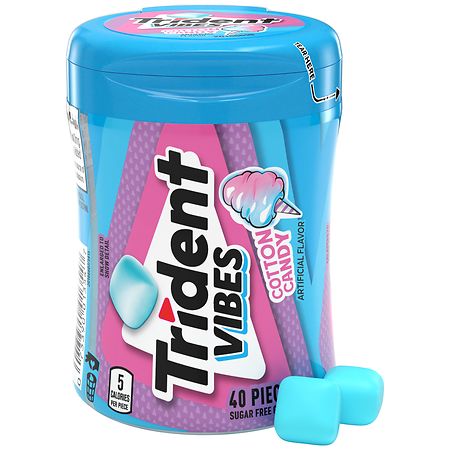 Trident Vibes Cotton Candy Gum - 40.0 ea