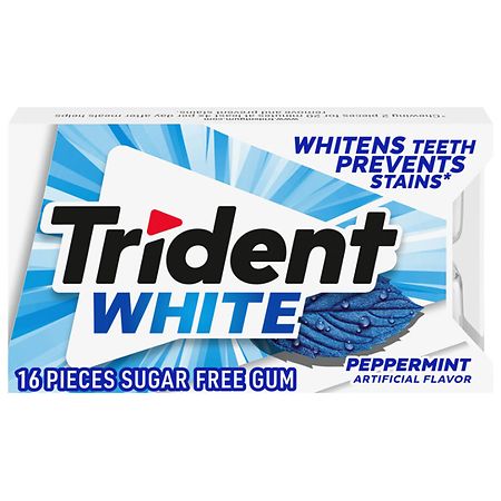 Trident White Chewing Gum Peppermint - 16.0 ea