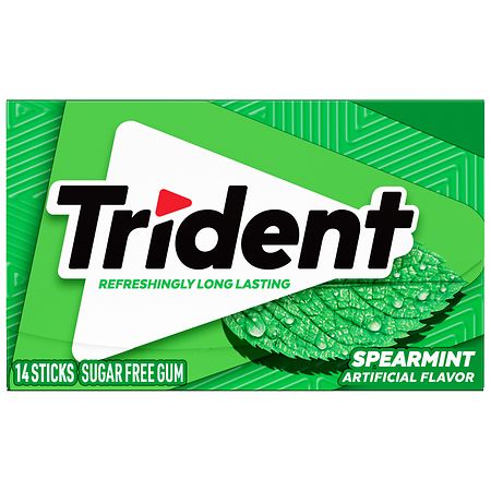 Trident Spearmint Wallet Chewing Gums - 14pc