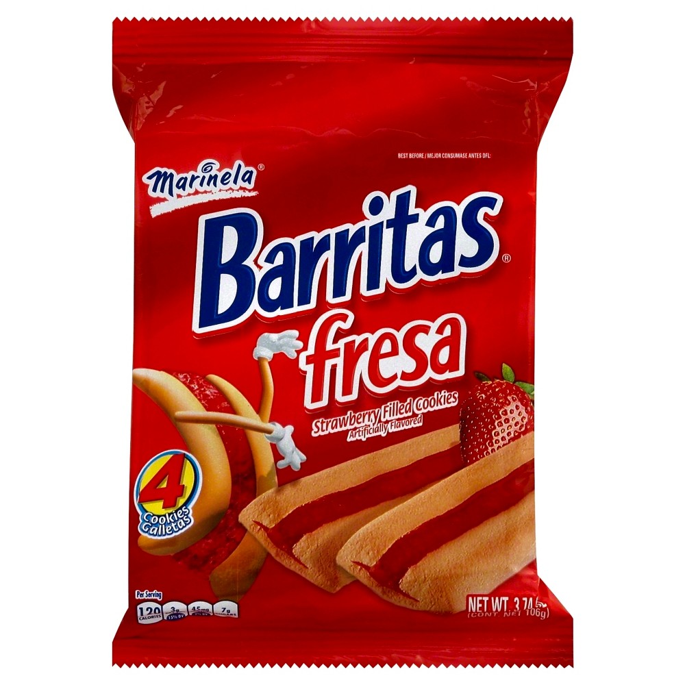 Marinela Barritas Fresa Strawberry Filled Cookies - 3.74oz