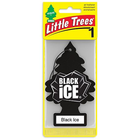 LITTLE TREES Long-Lasting Automotive Air Fresheners  Black  0.25  x 3  x 7.50