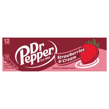 Dr Pepper Strawberries and Cream 12pk 12oz Cans