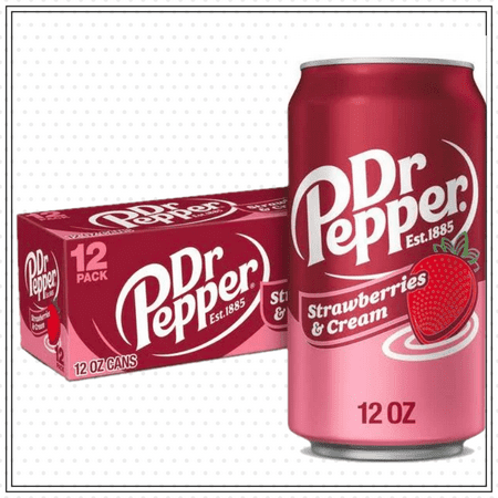 Dr Pepper Strawberries & Cream 12oz Can