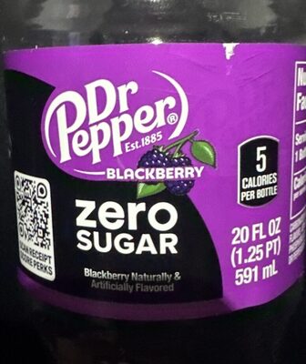 Dr Pepper Blackberry Zero Sugar 20oz
