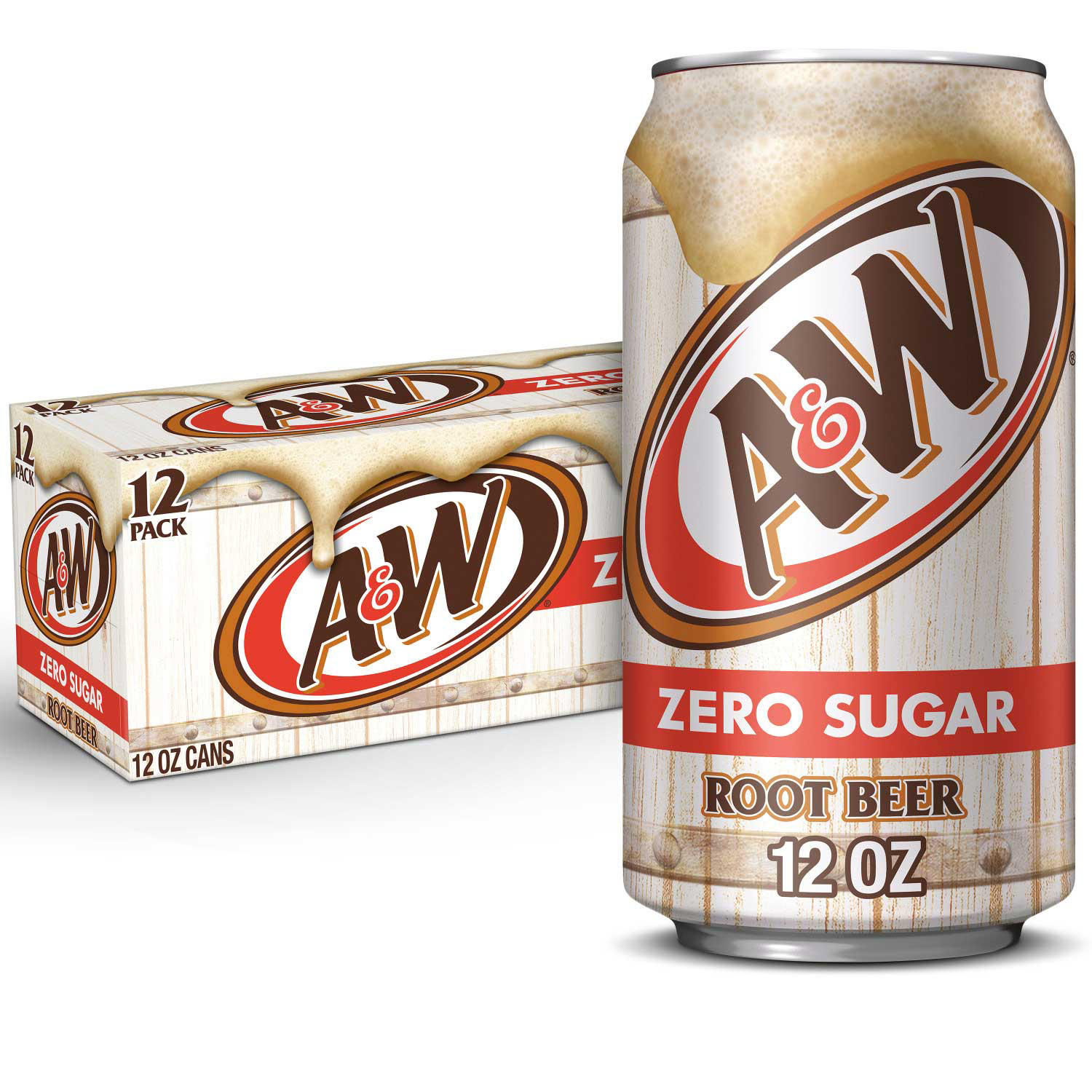 A&W Root Beer Zero Sugar 12pk 12oz Can