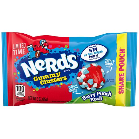Nerds Gummy Clusters Candy Share Pouch Berry Punch Rush - 3.0 oz