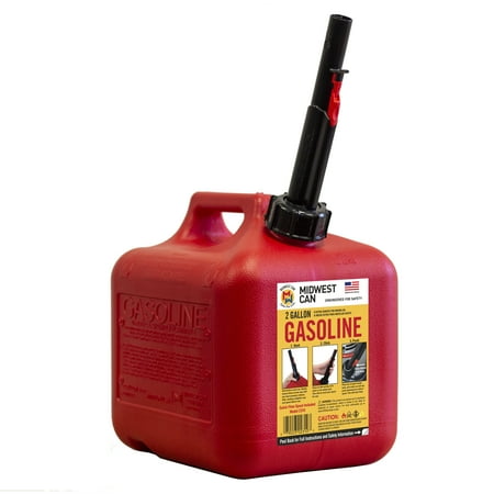 Midwest Can Auto Shut off Gasoline Can  2 Gallon  8 oz. Cpacity  Red in Color  Model 2310-4