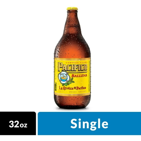 Pacifico Clara Mexican Lager Beer, 32 fl oz Bottle, 4.4% ABV